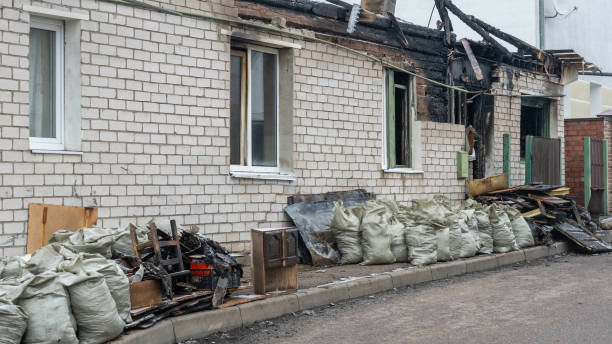 Professional Fire Damage Removal technician working in Hamilton, VA